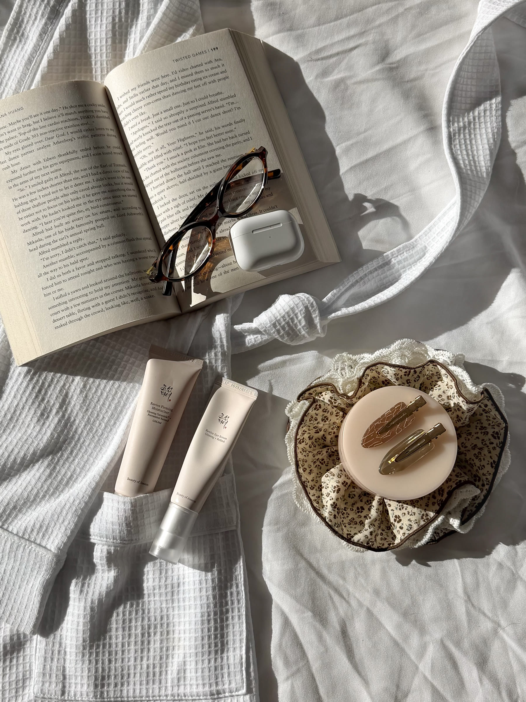 Beauty of Joseon skincare lifestyle flat lay